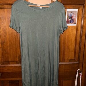 Womens Gap Green Short Sleeve Dress
